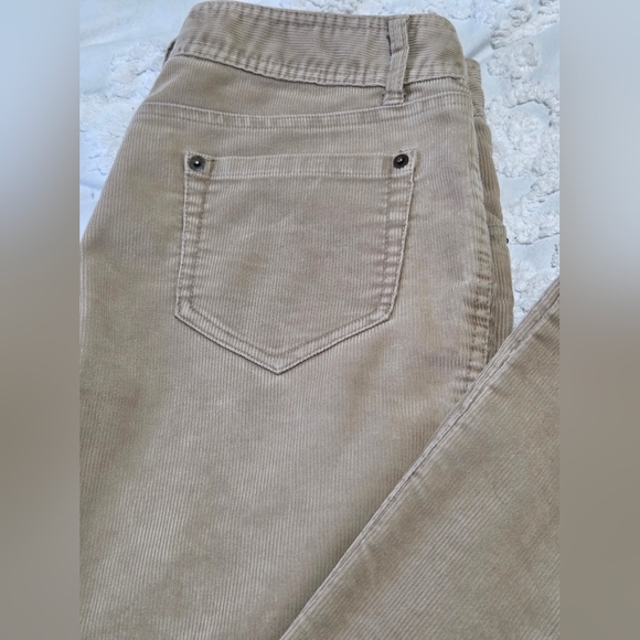 ​VTG BUM Equipment Tan Corduroy Pants Mid Rise Bootcut Y2k Coastal Grandma Sz 8 - Picture 8 of 13